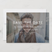 Eenvoudige foto overlay 2025 Afstuderen Save The Date (Voorkant)