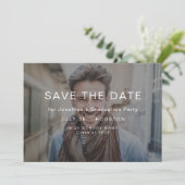 Eenvoudige foto overlay 2025 Afstuderen Save The Date (Staand voorkant)