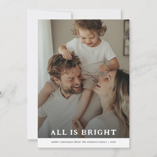 Eenvoudige foto overlay Alles is helder Heilige Ke Feestdagenkaart (Voorkant)