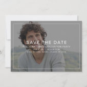 Eenvoudige foto overlay border 2025 Afstuderen Save The Date (Voorkant)