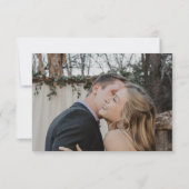 Eenvoudige foto overlay maaltijd optie bruiloft RSVP kaartje (Achterkant)