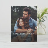 Eenvoudige foto overlay QR code bruiloft Kaart (Staand voorkant)