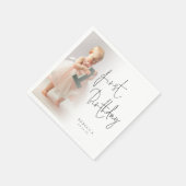 Eenvoudige foto overlay script 1e verjaardag servet (Hoek)