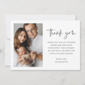 Eenvoudige foto Pasgeboren Baby Foto Geboorte Aankondiging (Achterkant)