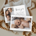 Eenvoudige foto Pasgeboren Baby Foto Geboorte Aankondiging<br><div class="desc">Eenvoudige foto Pasgeboren Baby Foto Geboorte Aankondiging met minimale typografie en foto op de voorkant. De achterkant heeft een tweede foto en dank je bericht van de familie. Klik op de knop Bewerken/personaliseren om dit ontwerp aan te passen.</div>