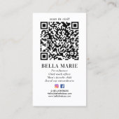 Eenvoudige foto Persoonlijke QR-code Sociale media Visitekaartje (Achterkant)