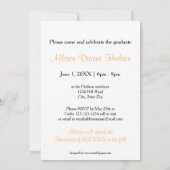 Eenvoudige foto Perziknaam - Aankondiging Afstuder (Achterkant)