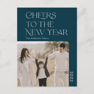 Eenvoudige foto Po van het nieuwe jaar 2022 Briefkaart