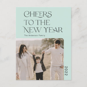 Eenvoudige foto Po van het nieuwe jaar 2022 Briefkaart