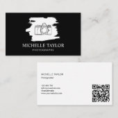 Eenvoudige foto Professionele camera QR-code Visitekaartje (Voorkant / Achterkant)