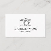 Eenvoudige foto Professionele camera QR-code Visitekaartje (Voorkant)