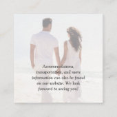 Eenvoudige foto-QR-code bruiloft Informatiekaartje (Achterkant)