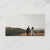 Eenvoudige foto QR-code Elegant Modern Visitekaartje (Achterkant)