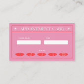 Eenvoudige foto Roze Hair Stylist Afspraakkaart Kortingskaartje (Achterkant)
