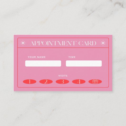 Eenvoudige foto Roze Hair Stylist Afspraakkaart Kortingskaartje (Achterkant)