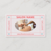 Eenvoudige foto Roze Hair Stylist Afspraakkaart Kortingskaartje (Voorkant)