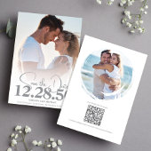 Eenvoudige Foto Save the Date Huwelijk