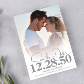Eenvoudige Foto Save the Date Huwelijk