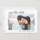 Eenvoudige foto save the date kaart (Voorkant)