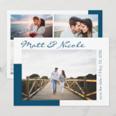 Eenvoudige foto save the date kaart (Voorkant / Achterkant)
