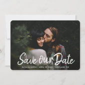 Eenvoudige Foto Save the Date Wedding Invite Sjabl (Voorkant)