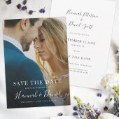 Eenvoudige Foto Save the Date Wedding Invite Sjabl