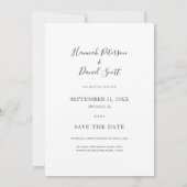 Eenvoudige Foto Save the Date Wedding Invite Sjabl (Achterkant)