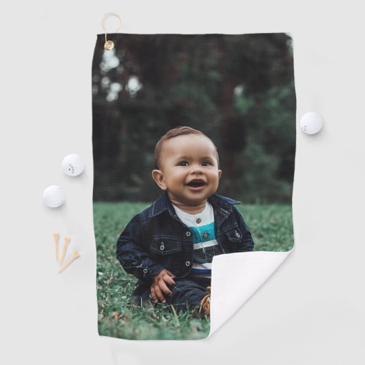 Eenvoudige foto schattig Kind op maat gepersonalis Golfhanddoek (Insitu)