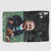Eenvoudige foto schattig Kind op maat gepersonalis Golfhanddoek (Horizontaal)
