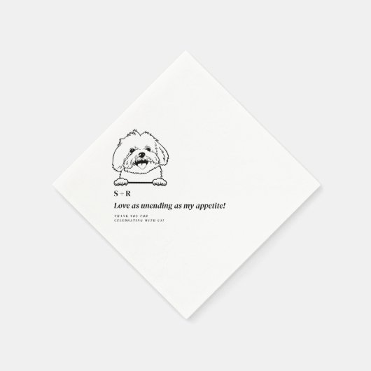 Eenvoudige foto Schattigee leuke hond huisdier bru Servet (Hoek)