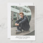 Eenvoudige Foto Schrijfmachine Typografie Afstuder Aankondiging (Voorkant)