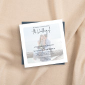 Eenvoudige foto sjabloon Stijlvolle bruiloft Kaart