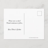 Eenvoudige foto Sla de datum op! Aankondigingskaart (Achterkant)