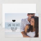 Eenvoudige foto Sla de datum op Save The Date (Voorkant / Achterkant)