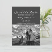 Eenvoudige foto Sla de datum op Save The Date (Staand voorkant)