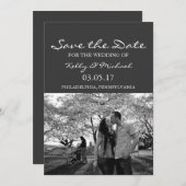 Eenvoudige foto Sla de datum op Save The Date (Voorkant / Achterkant)