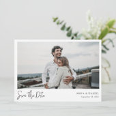Eenvoudige Foto slaat de Datakaart op met modern s Save The Date (Staand voorkant)