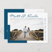 Eenvoudige Foto slaat het Briefkaart Datum op (Voorkant / Achterkant)