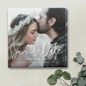 Eenvoudige Foto Small Save the Date Fridge Magnet