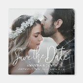 Eenvoudige Foto Small Save the Date Fridge Magnet (Voorkant)