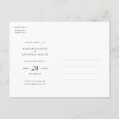 Eenvoudige foto Stijlvol Modern sparen de Datum ui Uitnodiging Briefkaart (Achterkant)