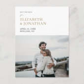 Eenvoudige foto Stijlvol Modern sparen de Datum ui Uitnodiging Briefkaart (Voorkant)