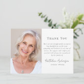 Eenvoudige foto Sympathie begrafenis Bedankkaart (Staand voorkant)