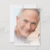 Eenvoudige foto Sympathie begrafenis Bedankkaart (Voorkant)