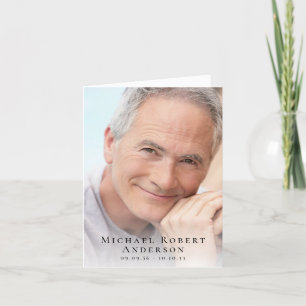 Eenvoudige foto Sympathie begrafenis Memorial Bedankkaart