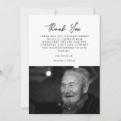 Eenvoudige foto Sympathie Calligrafie Hartelijk da Bedankkaart (Voorkant)