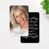 Eenvoudige foto Sympathie Funeral Memorial Kaart (Bureau)