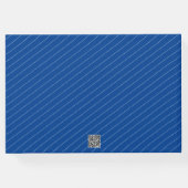 Eenvoudige foto tabblad Afstuderen blauw gastenboe Gastenboek (Achterkant)