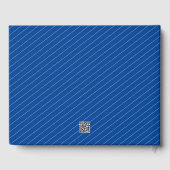 Eenvoudige foto tabblad Afstuderen blauw gastenboe Gastenboek (Achterkant)