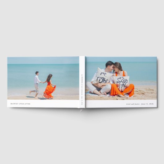 Eenvoudige foto thema bruiloft gastenboek (Volledig)